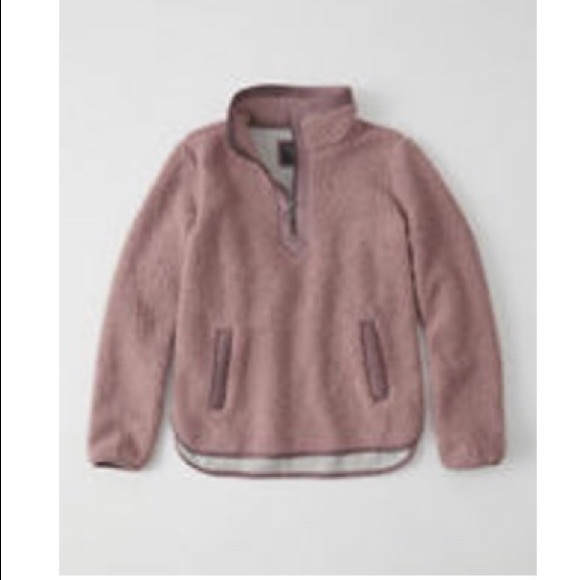 Abercrombie & Fitch Tops - Sherpa Half-Zip Pullover